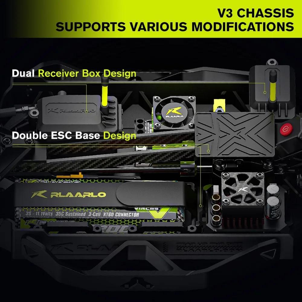 Voiture de drift RC brushless à l'échelle 1/10 avec gyroscope, 4x4 tout-terrain, camion de rallye té