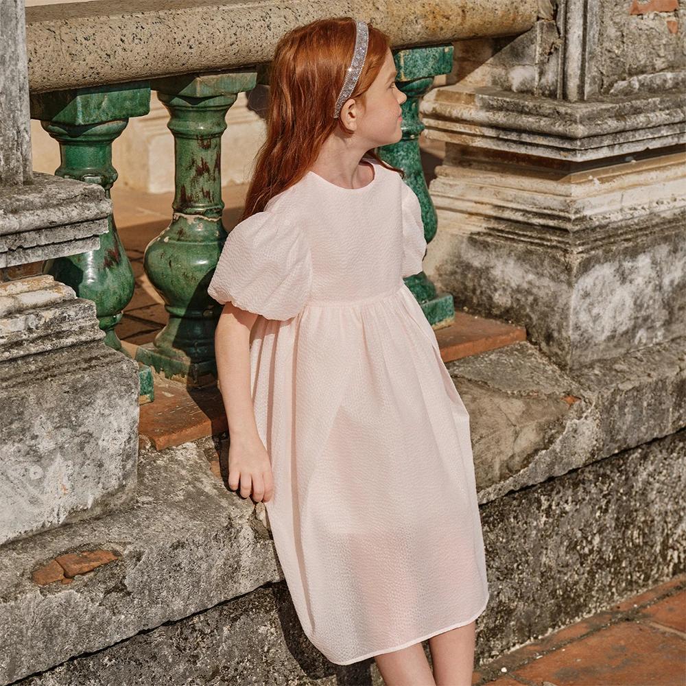 Robes d'été pour filles Dave Bella, robes de princesse pour enfants, robes de fête à manches bouffan