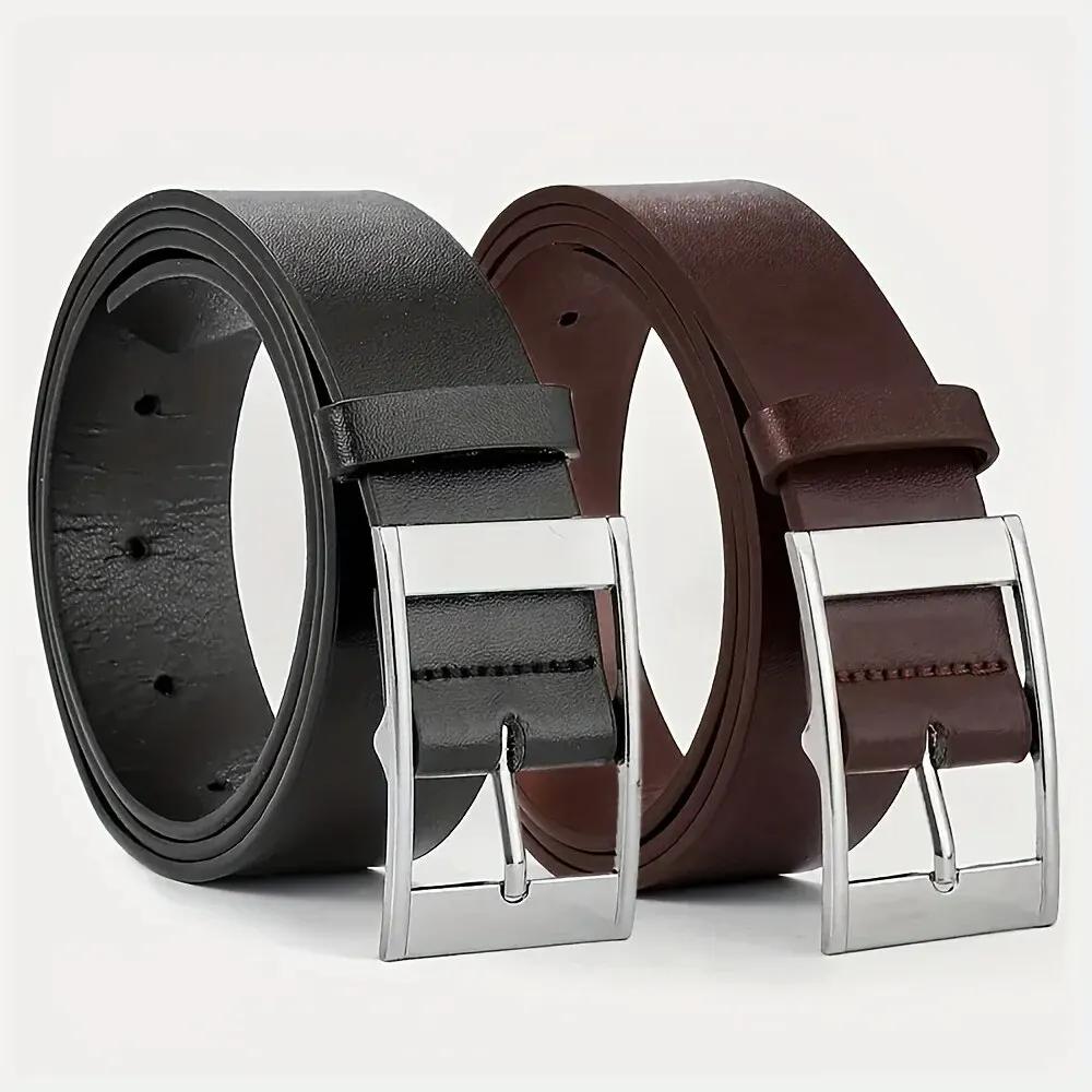 Nouvelle ceinture de luxe pour hommes ceinture en cuir PU boucle ardillon en métal de haute qualité 