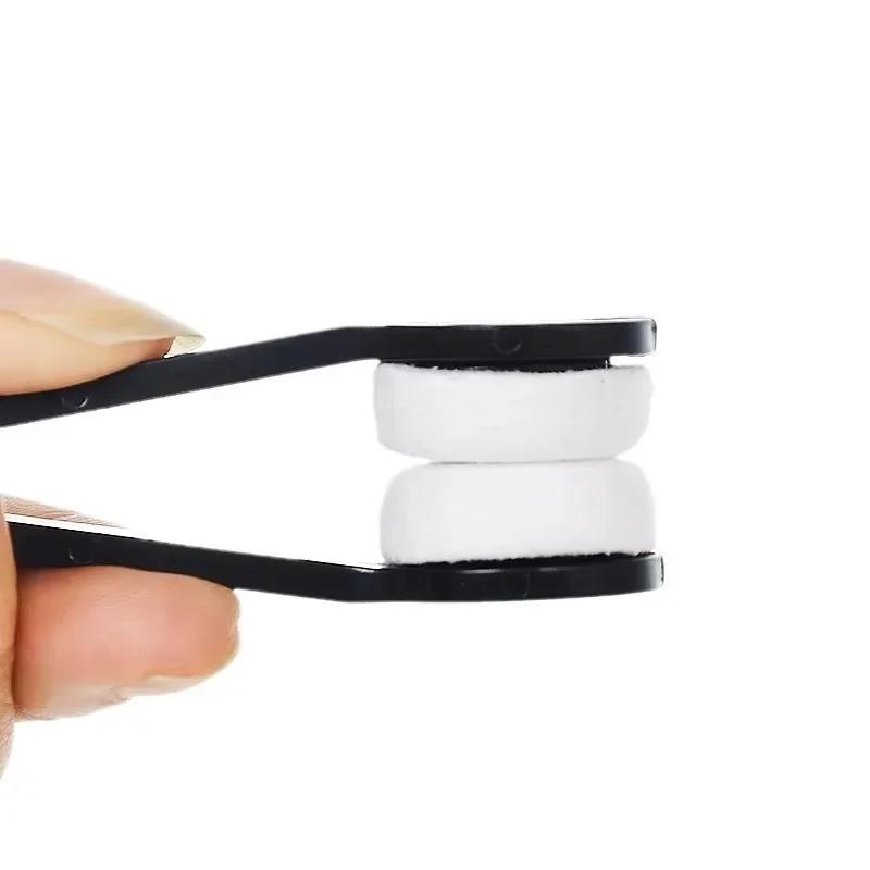 Brosse de nettoyage portable multifonctionnelle pour lunettes, mini-essuie-lunettes en microfibre po
