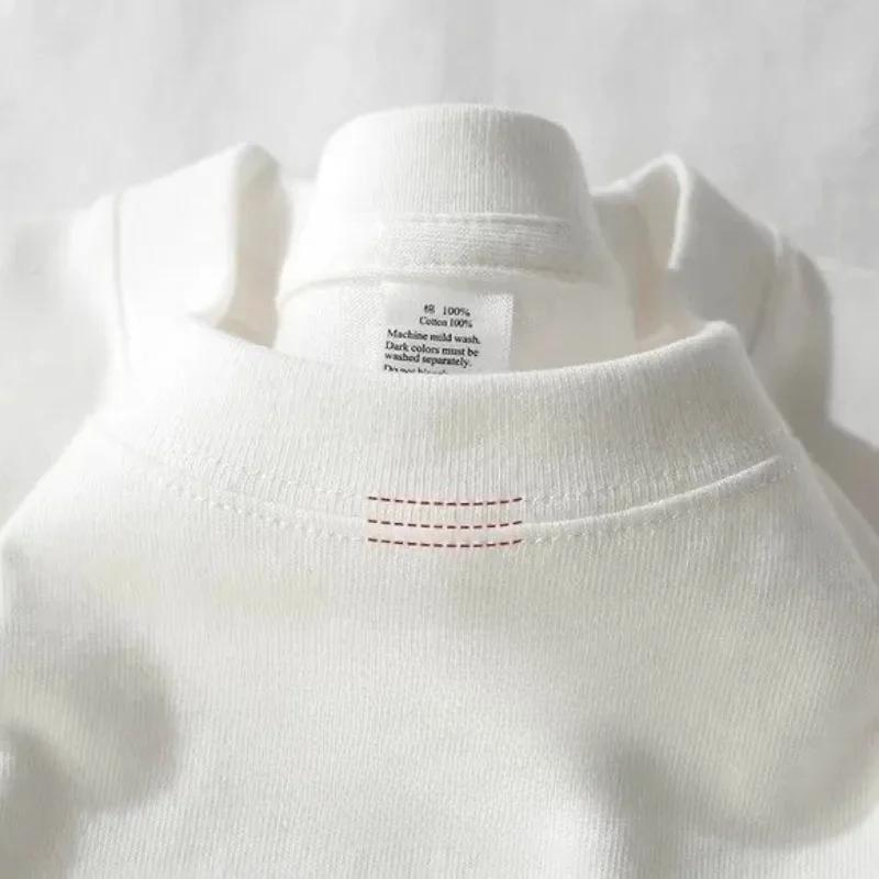 Heavy Wight 425 grammes hommes T-Shirt coton demi manches Brathable haute qualité col rond hauts bas