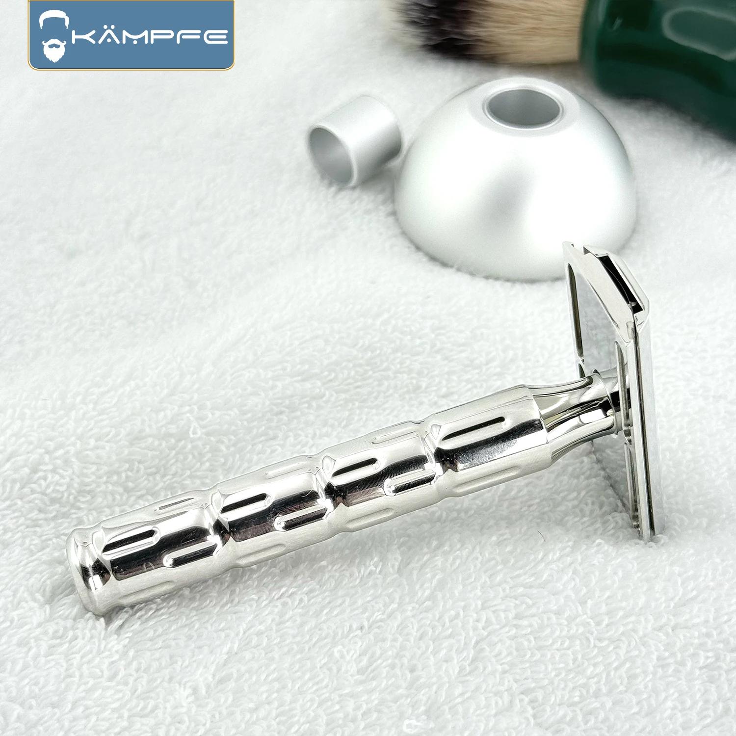 Rasoir de sécurité manuel KAMPFE en acier inoxydable 316L pour homme, cadeau pour petit ami ou père,