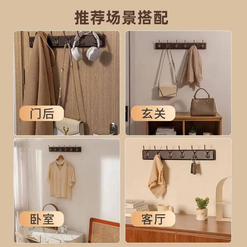Cintres en noyer noir, crochets en bois pour vêtements, chambre à coucher, vestiaire, meubles de ran