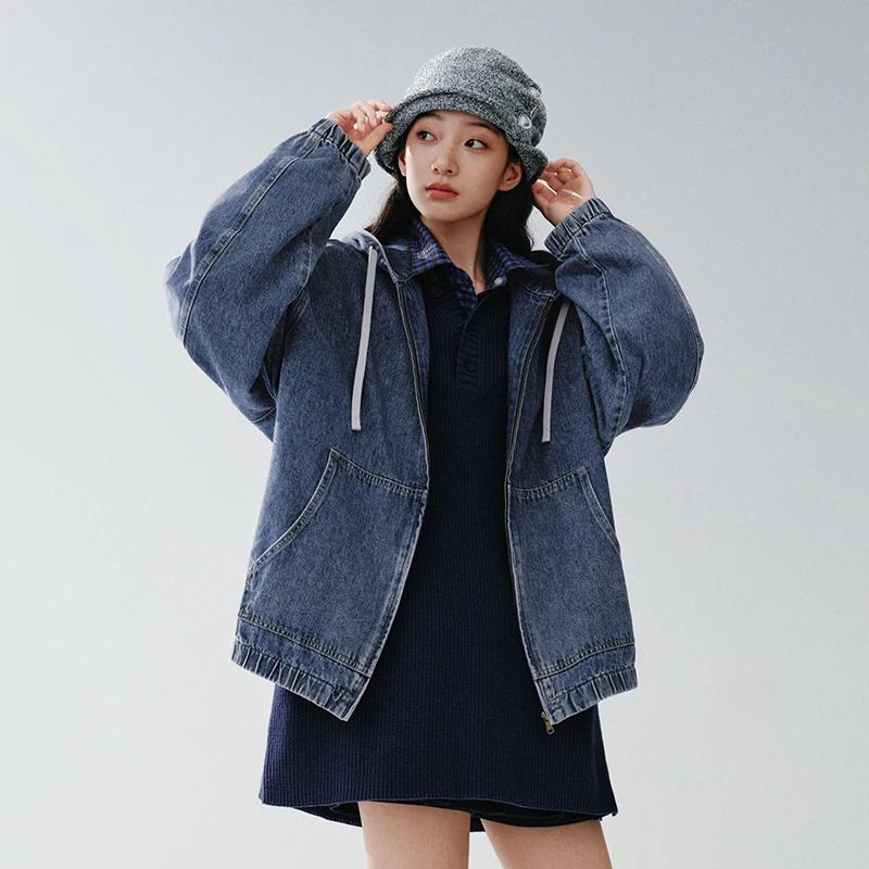 Veste américaine Semir pour homme, collection Printemps 2026, en jean à capuche, style urbain vintag