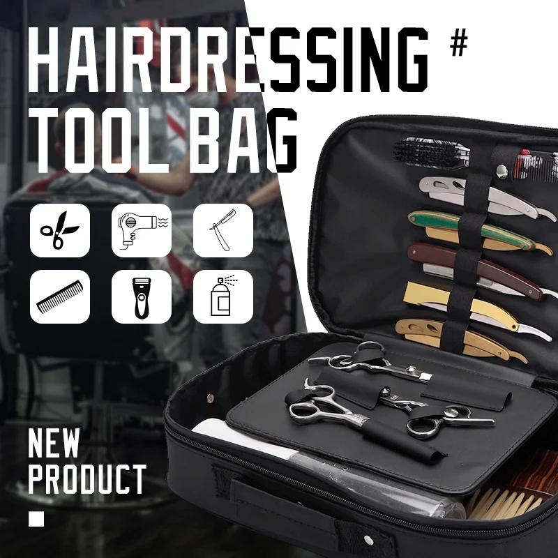 Étui pour ciseaux de barbier résistant aux chocs et imperméable, grande capacité, organiseur de rang