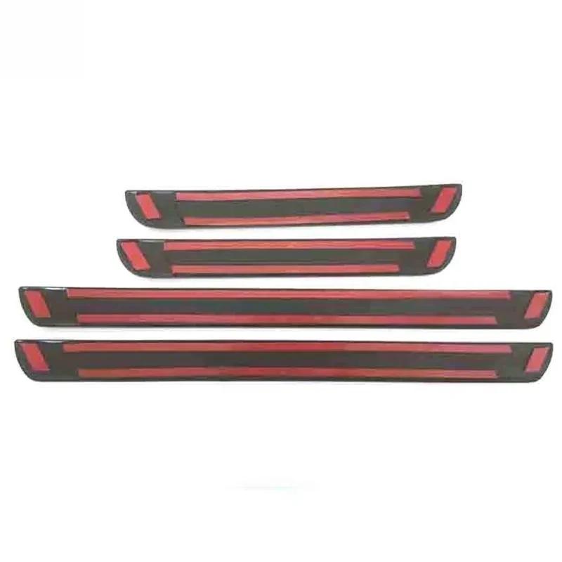 Pédale de seuil de porte de voiture en acier inoxydable ABS, couvercle de décoration de plaque de se