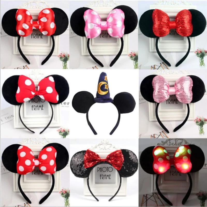 Bande de sauna Minnie Mouse Bow DY, oreille noire, accessoires pour cheveux de Noël, fête de perform