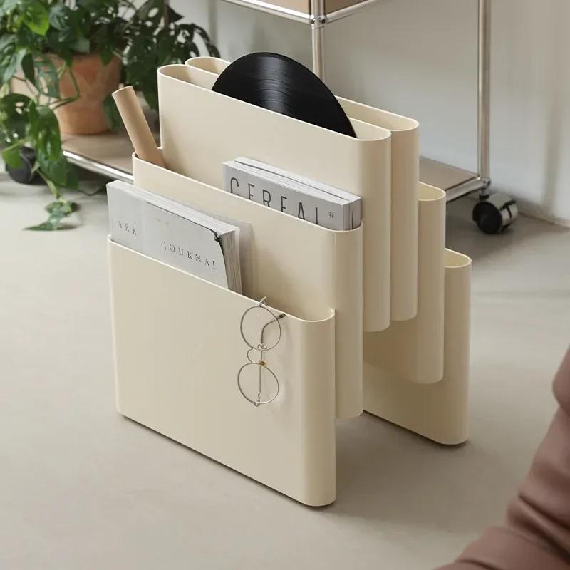 Bibliothèque nordique créative pour la maison, étagère à magazines au sol médiéval, accessoires Phot
