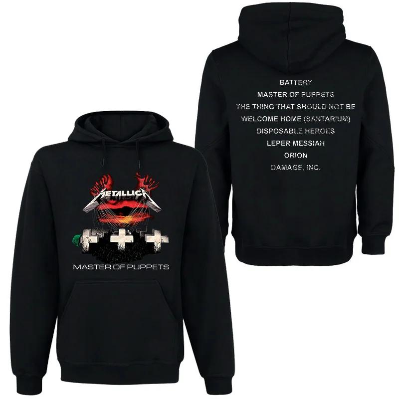 METALLICA Band Rock Dark Wind Sweat à capuche pour hommes Street Hip Hop Top Pull à capuche conforta