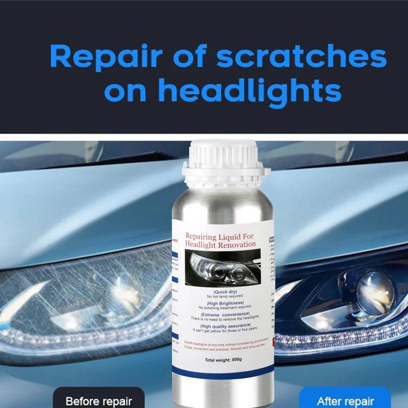 Polisseuse polymère liquide pour phares de voiture, 800ML, polissage, rénovation, outil de réparatio