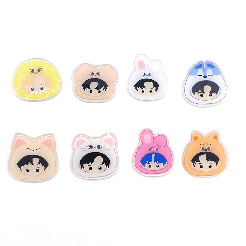 Broche en acrylique KPOP, accessoires mignons à la mode pour vêtements et sacs à dos, cadeaux pour f