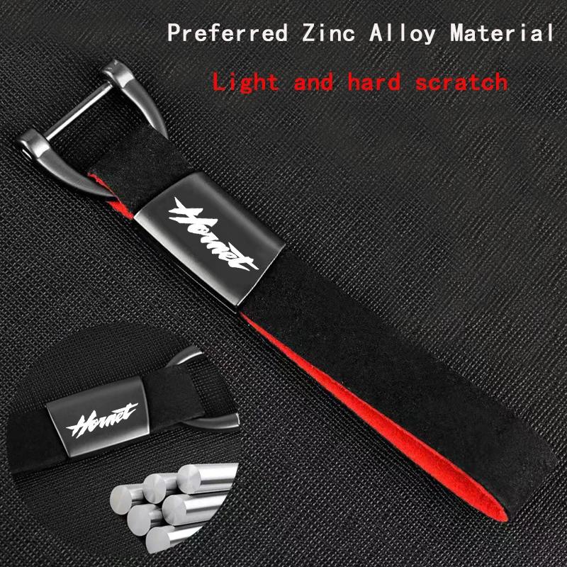 Porte-clés de moto en alliage de zinc et cuir suédé avec logo personnalisé, accessoires pour HONDA H