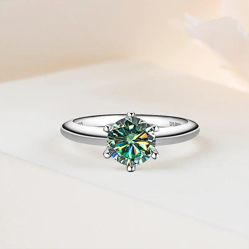 Bague Moissanite certifiée GRA VVS1, bague Solitaire en diamant de laboratoire pour femmes, promesse