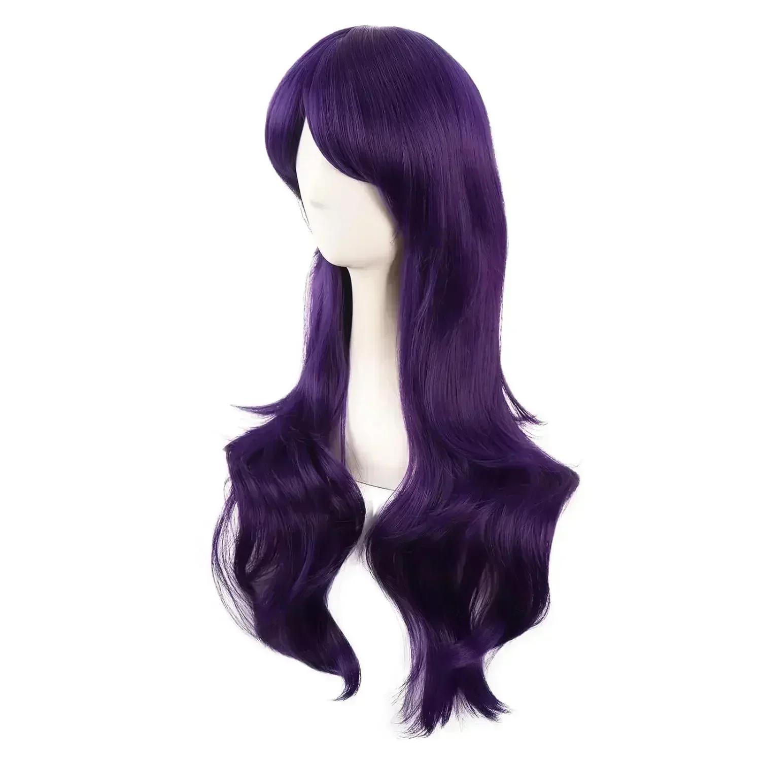 Perruque Synthétique Bouclée avec Extrémités pour Costume de Cosplay, Cheveux Longs de 70cm, Raides,
