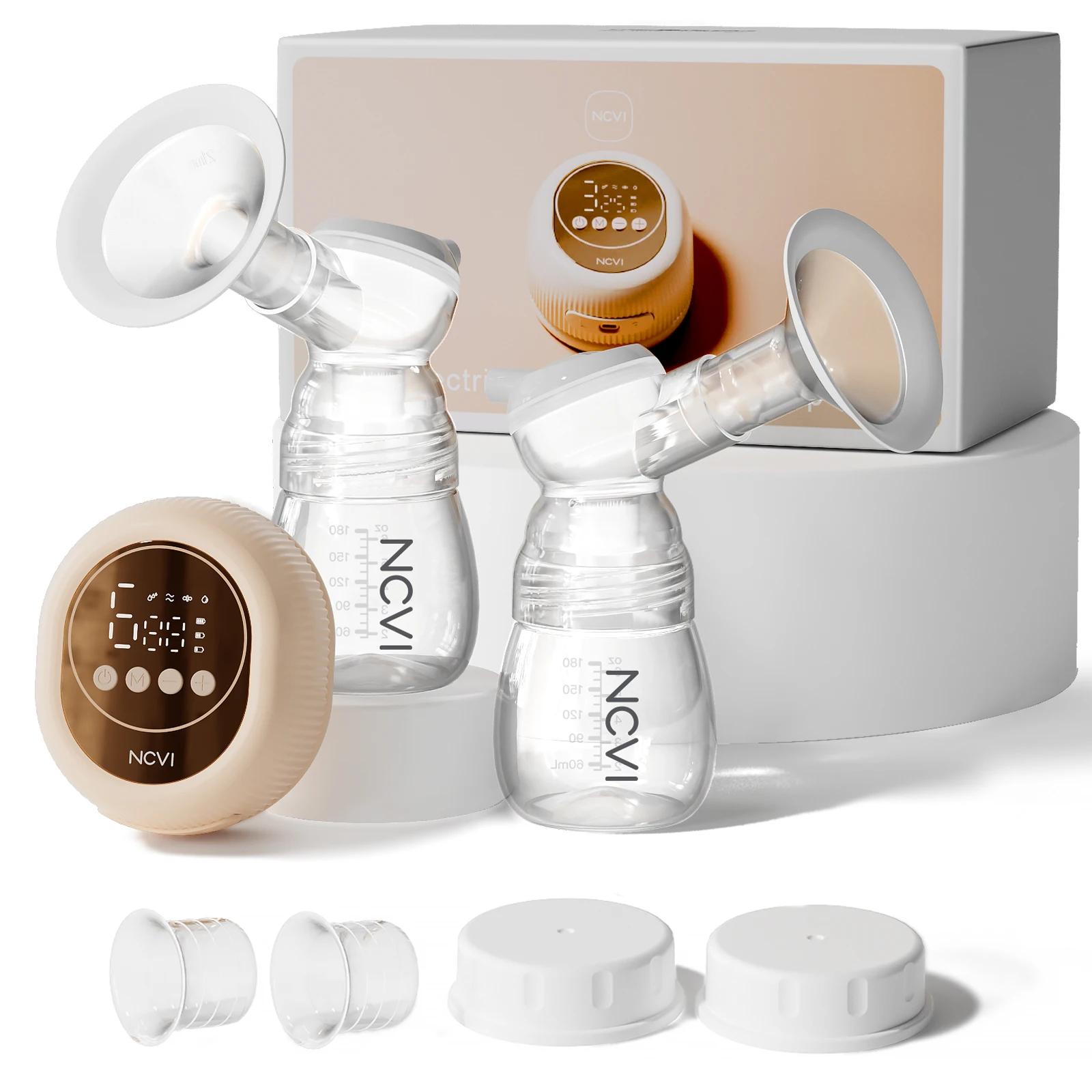 NCVI Double tire-lait électrique avec 4 Modes 9 niveaux, pièces à brides de 24mm, anti-déversement, 
