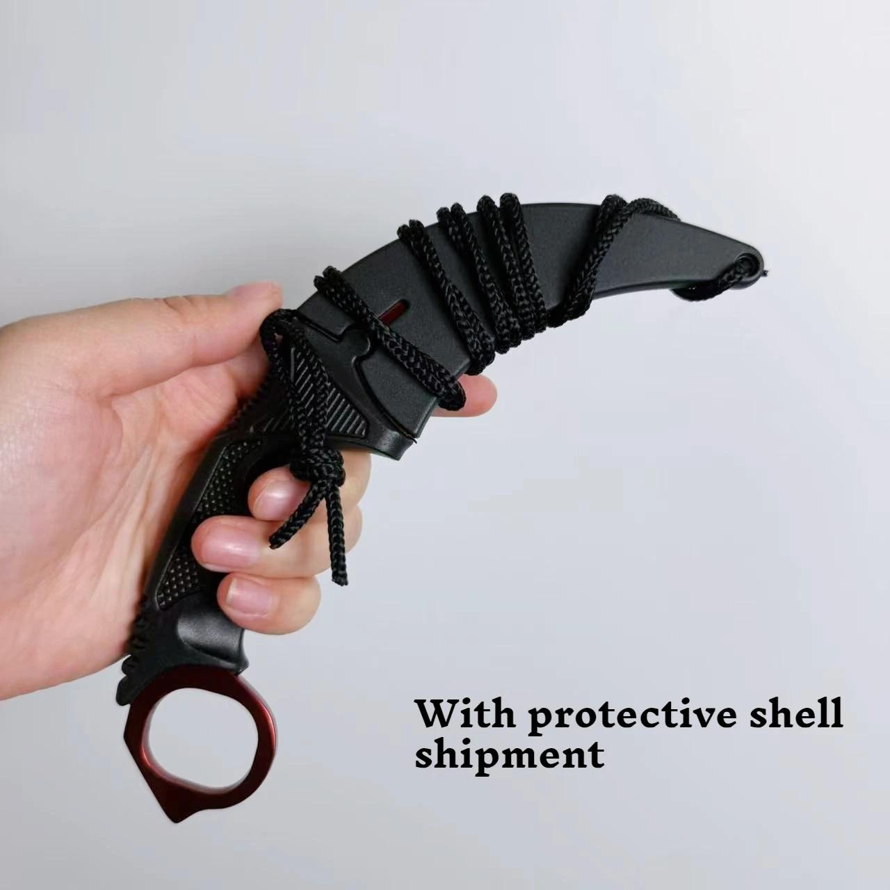 10 styles de Karambit en métal avec gaine en plastique, accessoires de jeu, couteaux à griffes color