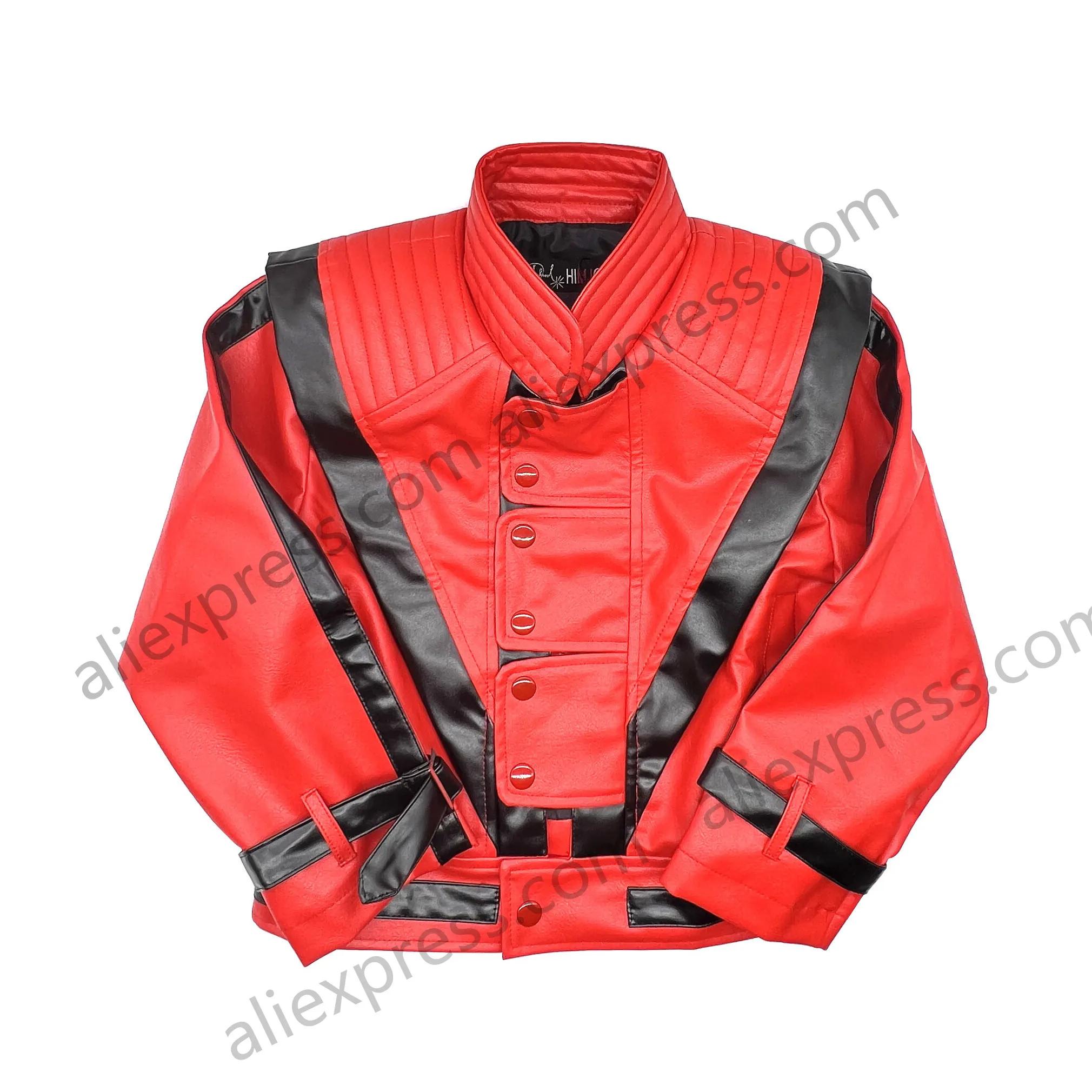 Veste en cuir rouge pour enfants, cadeau d'anniversaire d'Halloween, convient aux garçons et filles 