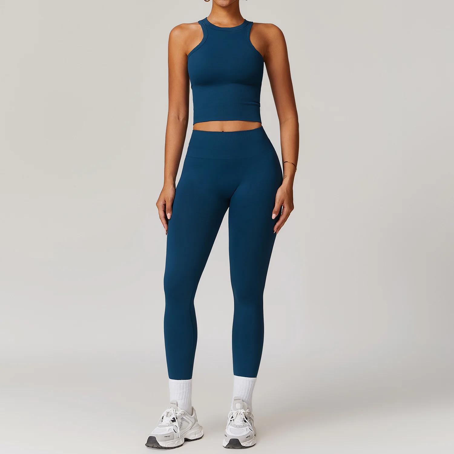 2 pièces ensemble de Yoga sans couture vêtements de sport vêtements de sport costumes de Yoga pour f