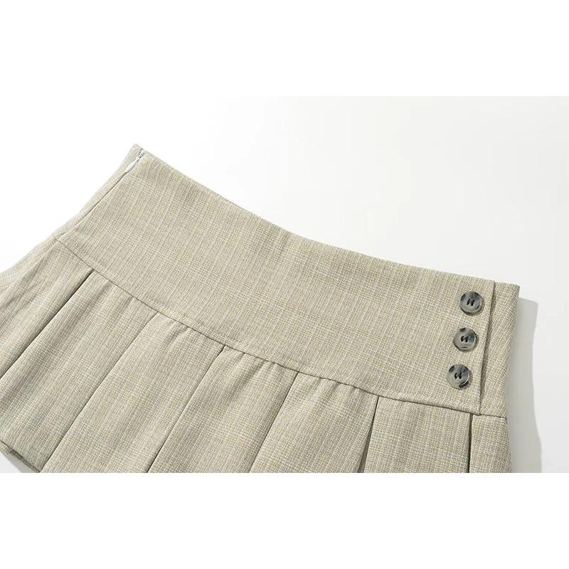 YENKYE – Mini jupe plissée rétro américaine pour femmes, Sexy, taille basse, jupes d'été Cool Girl Y