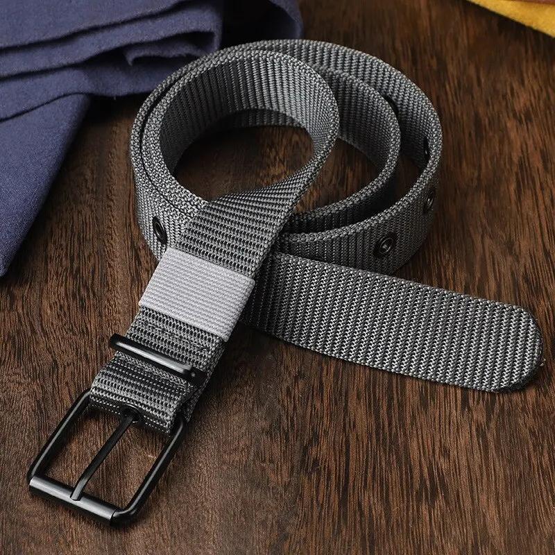 Ceinture en nylon avec broche pour hommes et femmes, ceinture en toile poreuse, ceinture chimbelt av