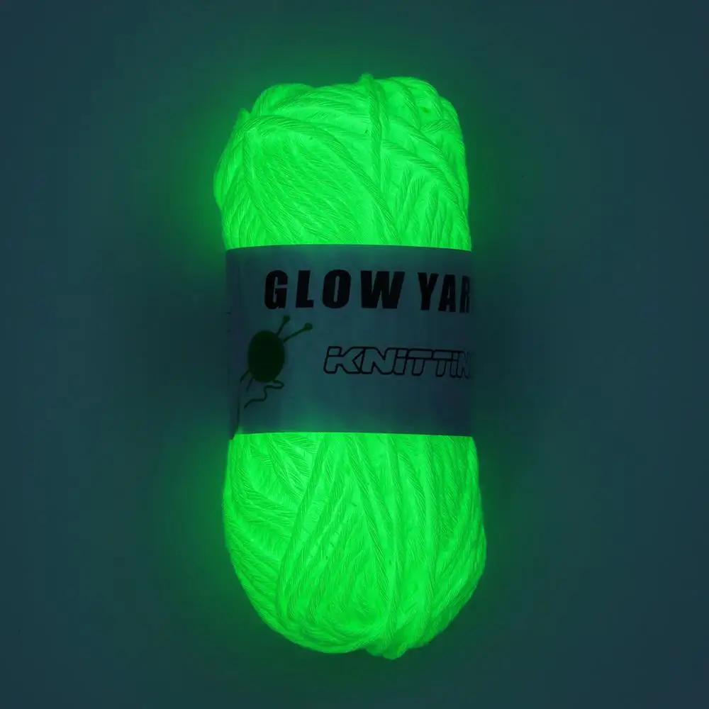 Nouveau fil fonctionnel qui brille dans la nuit, fil épais lumineux en Polyester