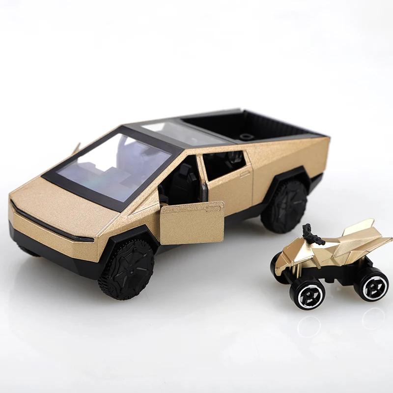 (Bagagé) Collection de voitures à tirer CyberTruck en alliage 1:36 pour garçons et enfants, une gran