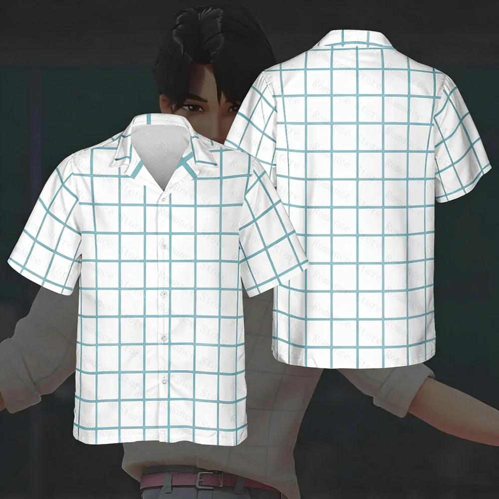 Chemise Hawaïenne 2026 inspirée du chasseur, chemise Hawaïenne pour jeunes, chemise de cosplay Abby 