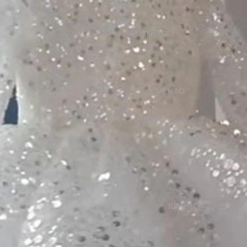 Robe de princesse blanche à sequins pour enfants, tenue de cérémonie pour filles, robe de demoiselle