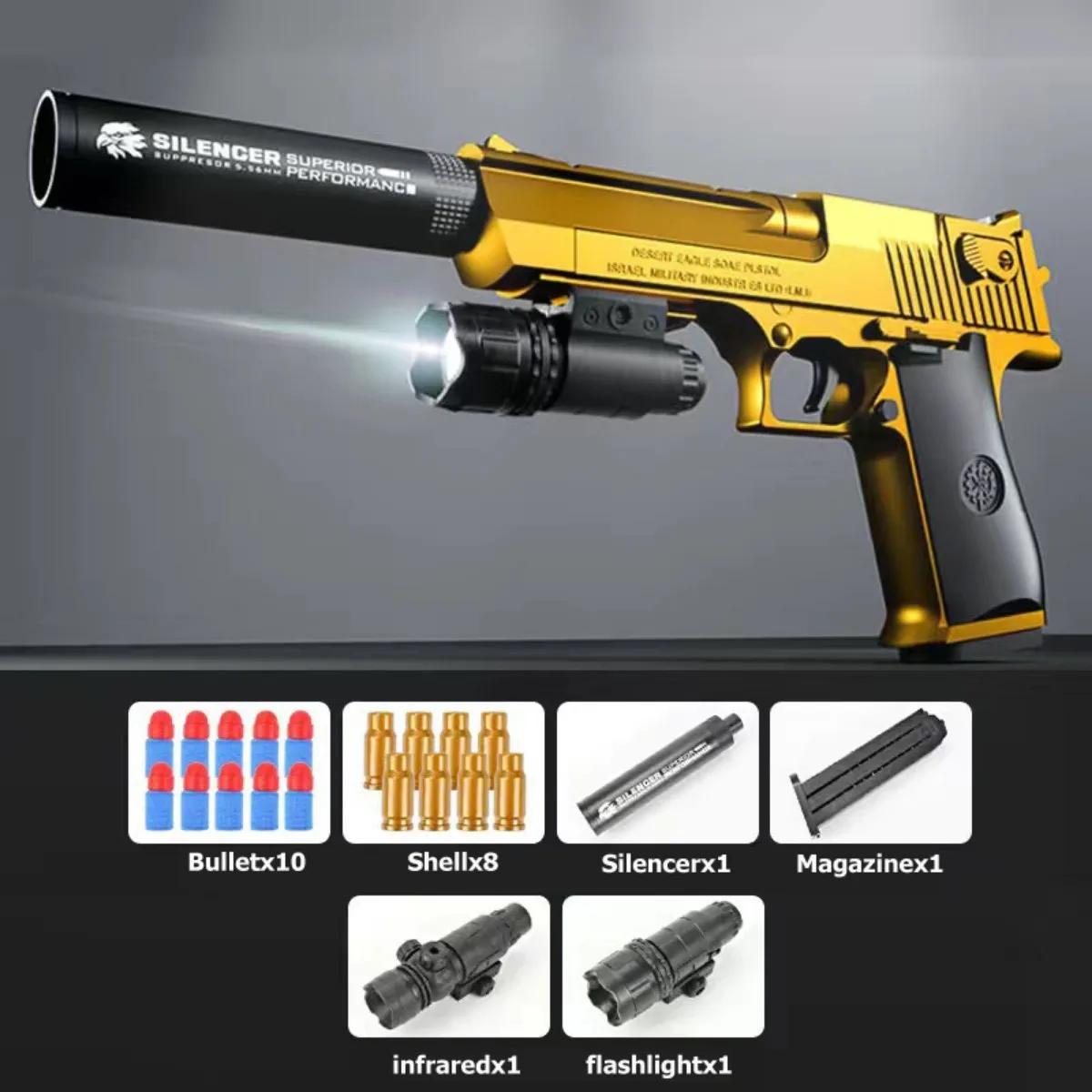 Desert Eagle – pistolet jouet à éjection de coque, pistolet Airsoft, balle en mousse souple, arme CS