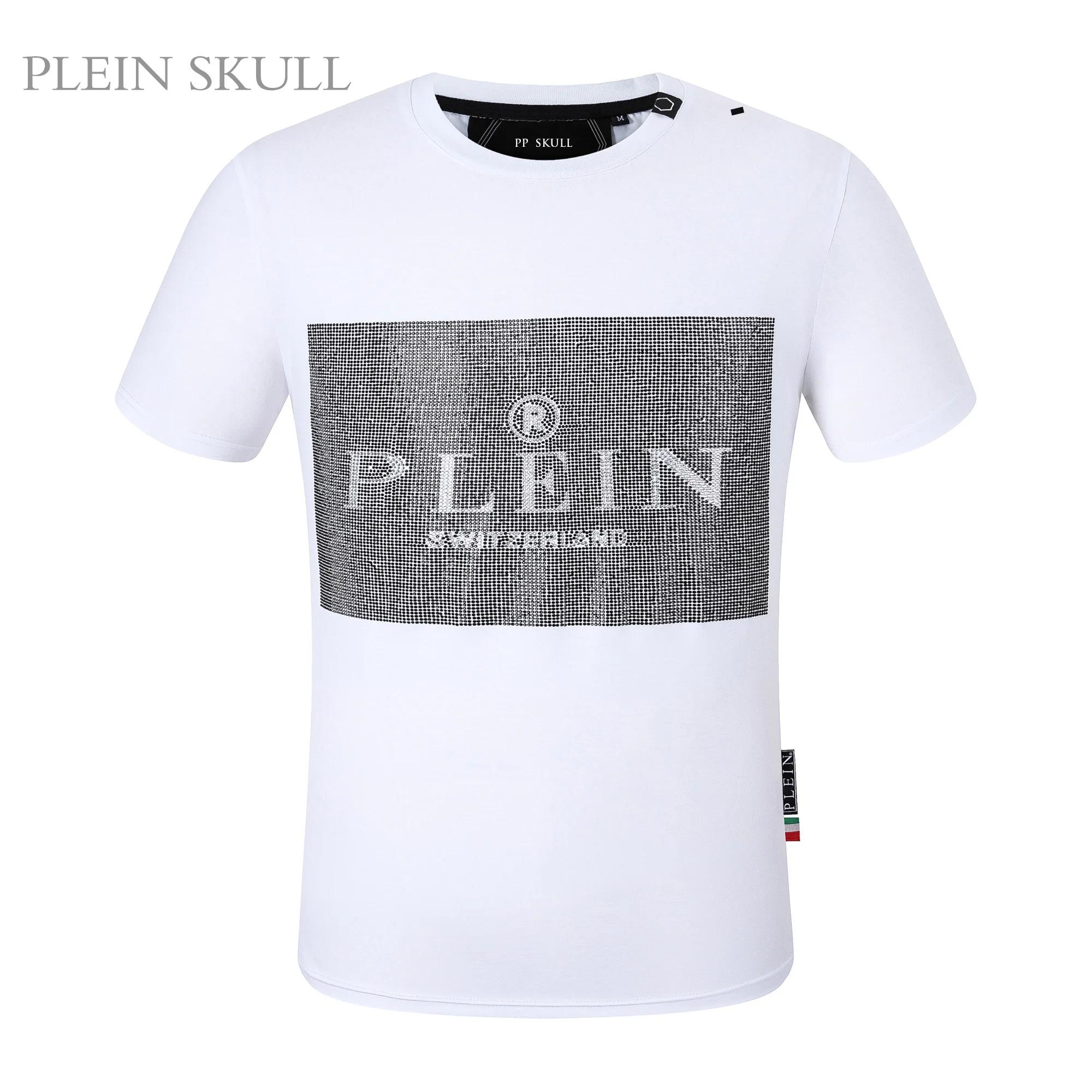 PLEIN SKULL hommes coupe ajustée haute rue haut à manches courtes été Punk respirant fête T-shirt ro