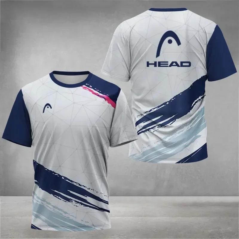 T-shirt respirant pour homme, col rond, manches courtes, coupe ample, idéal pour le badminton, le te