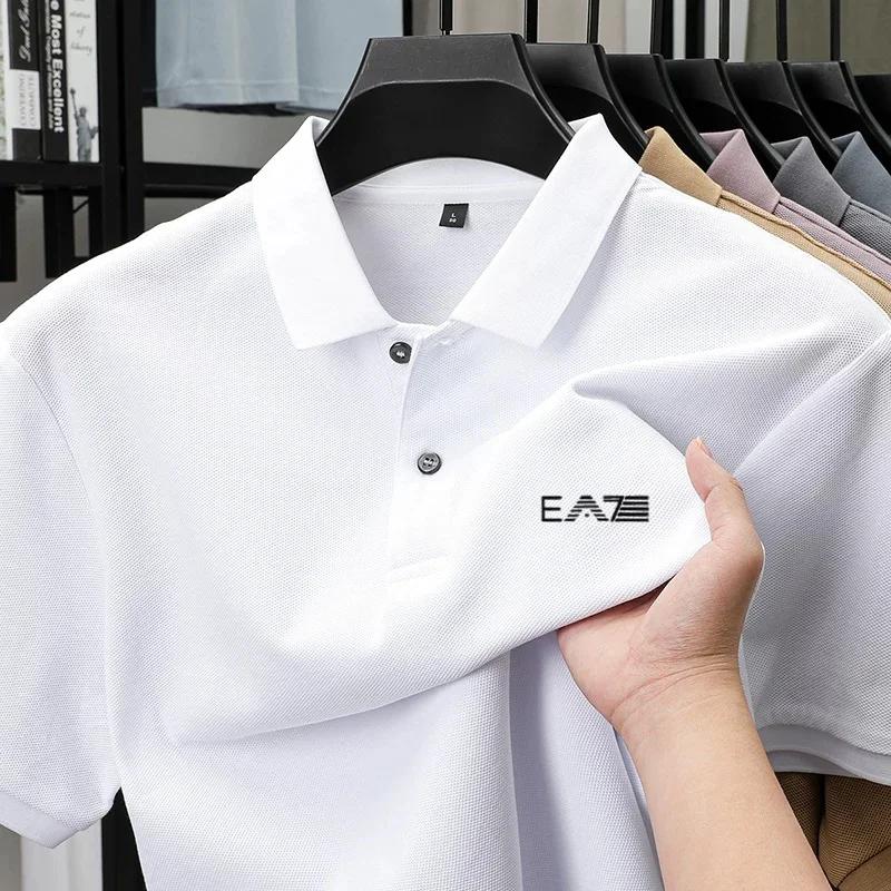 Polo de marque de luxe à manches courtes avec lettres imprimées, haut pour homme, été, 100% coton, c