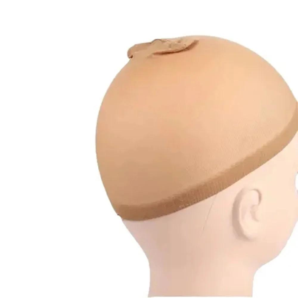 Bonnet de perruque 2 pièces bonnets de perruque en nylon bonnets de perruque noirs nus pour femmes b