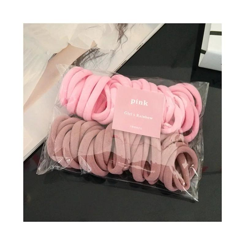 Anneaux de cheveux colorés pour filles, 50 paquets de couleurs acidulées sans coutures, anneaux de s