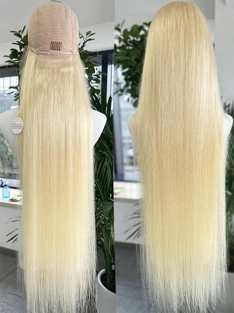 Perruque Lace Wig naturelle lisse blond 613, 13x6, 13x6, densité 180%, haute qualité, pour femmes