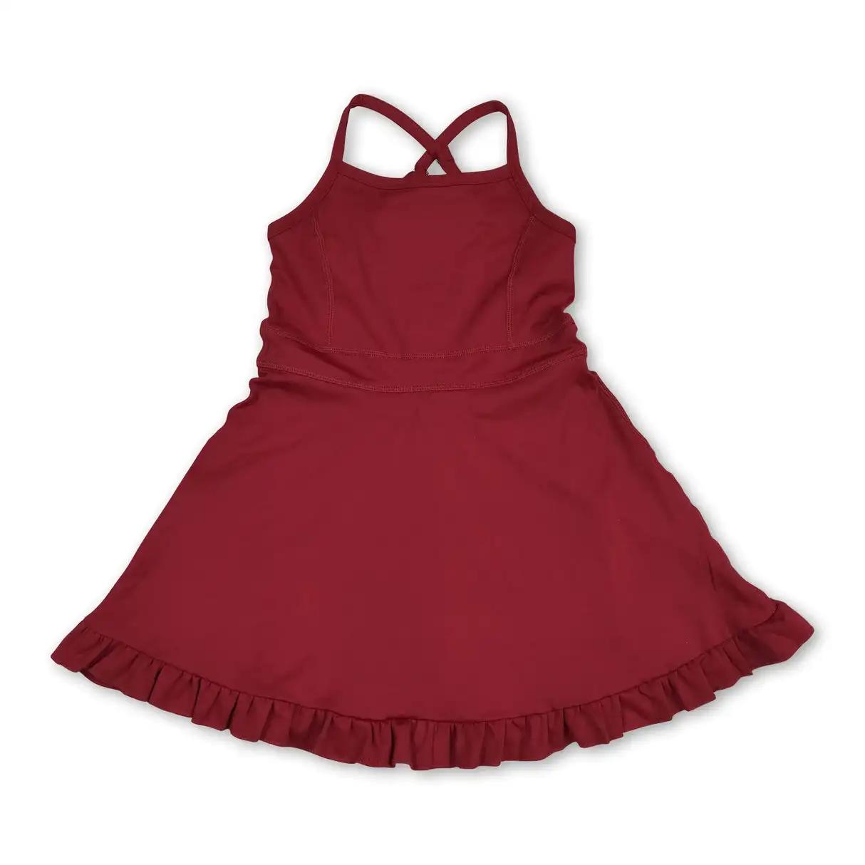 Robes de sport tricotées pour bébés filles, longueur genou, pour le sport et les activités