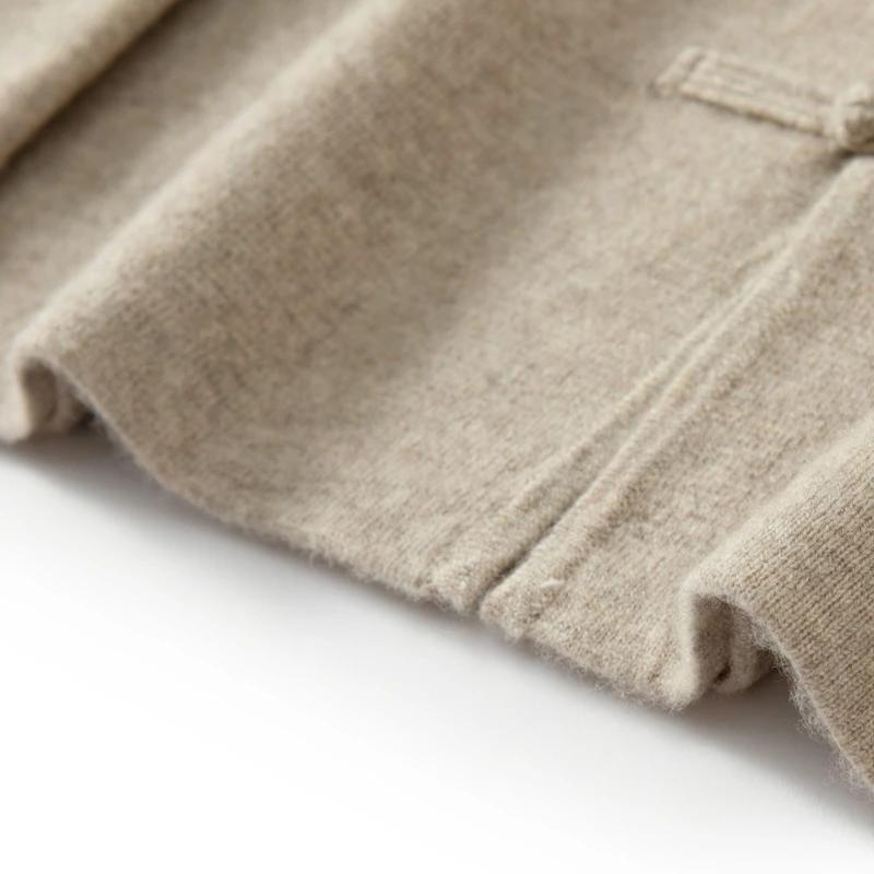 Cardigan rétro Tang pour homme, pull en cachemire, veste rembourrée tricotée, costume décontracté, 1