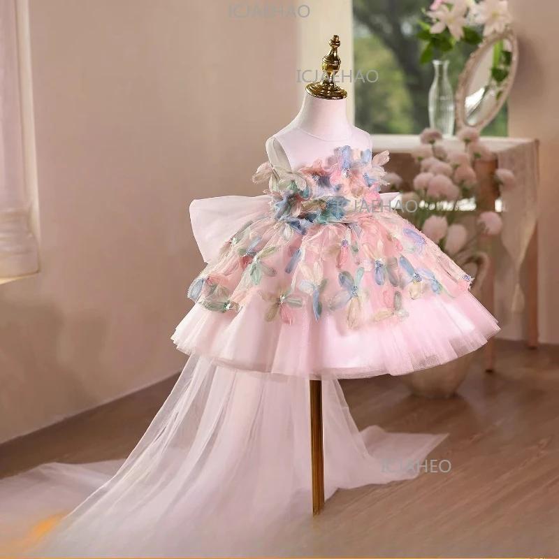Robe de princesse pour enfants, tenue de cérémonie pour filles, robe de performance au piano, tenue 