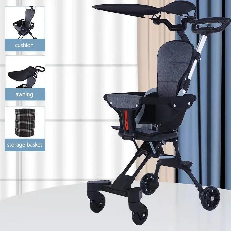 IMBABY – poussette pour bébé, siège bidirectionnel Portable et pliable, adapté à toutes les saisons,