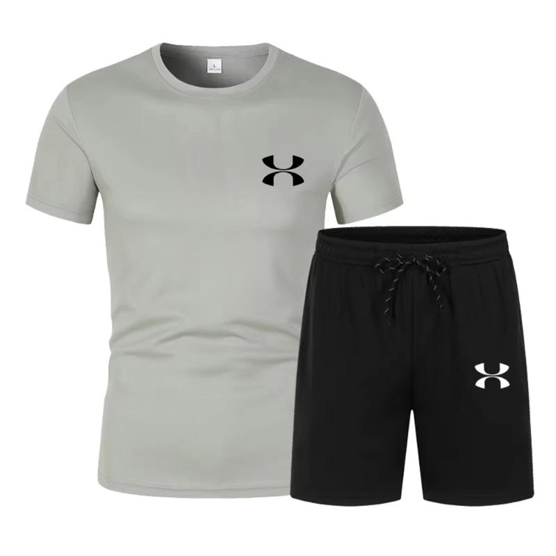 Nouvel ensemble sportif tendance pour homme été 2026 – T-shirt à manches courtes et short décontract