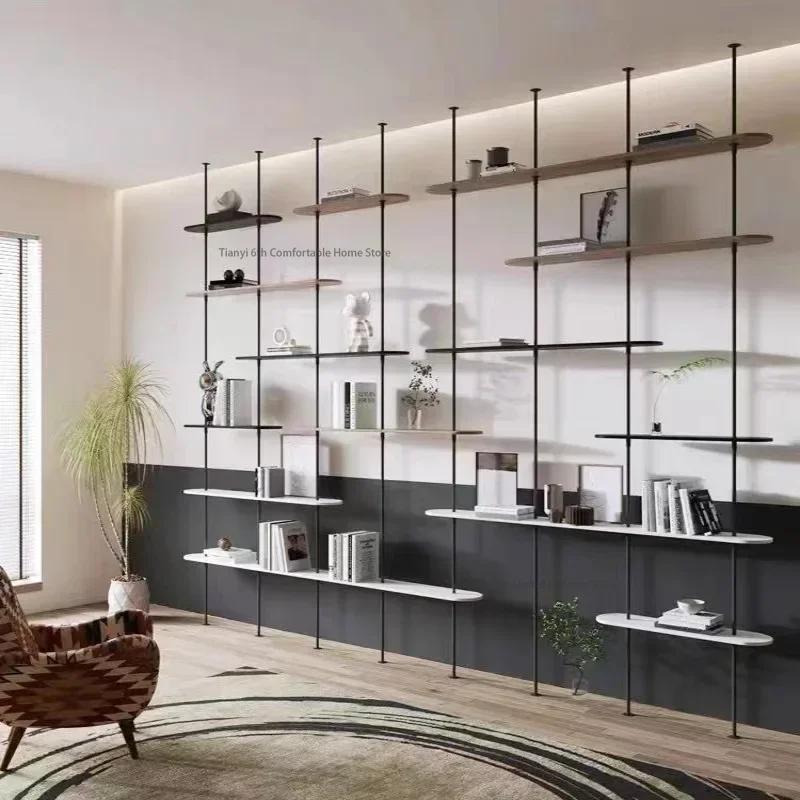 Bibliothèque au design minimaliste pour gagner de l'espace, bibliothèque de rangement moderne, salon