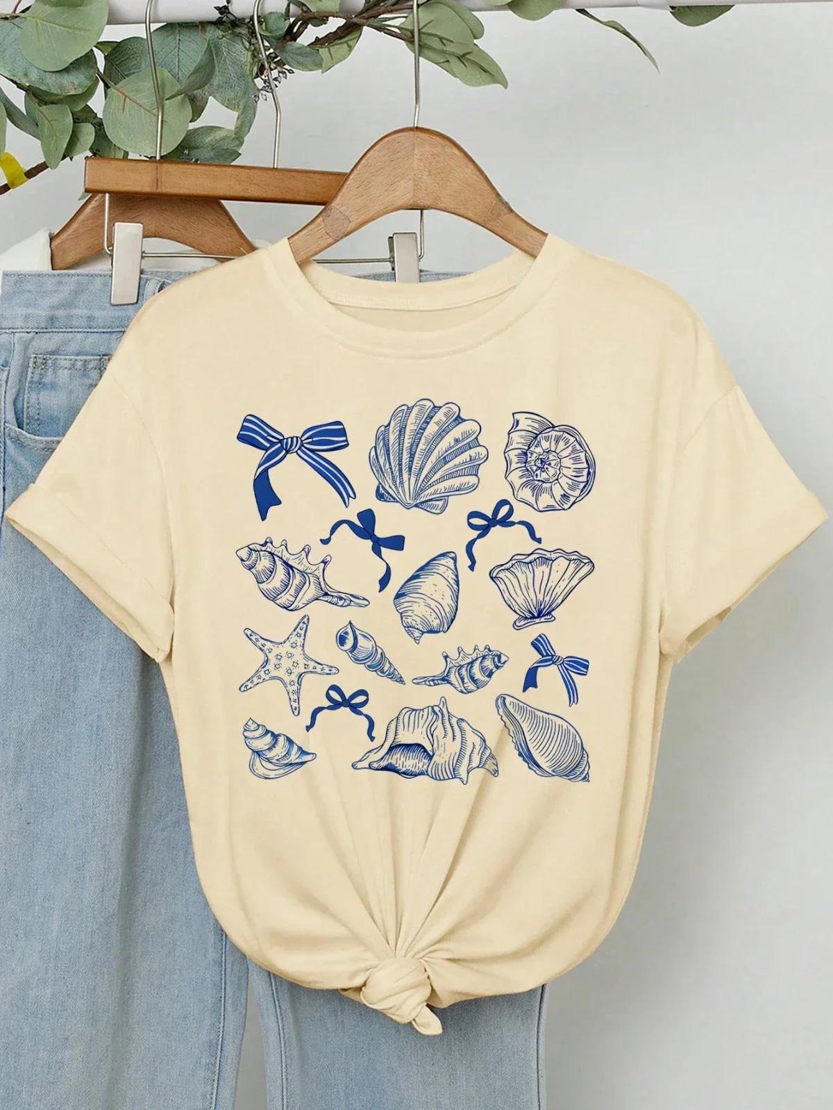 T-shirt à manches mi-longues pour femmes, ample, col rond, vêtements de rue, été américain rétro Y2k