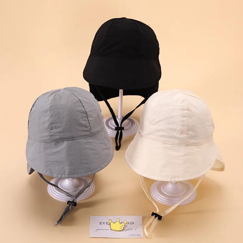 Chapeau soleil bébé avec châle - Protection UV plage été - Casquette séchage rapide 1-3 ans garçons filles
