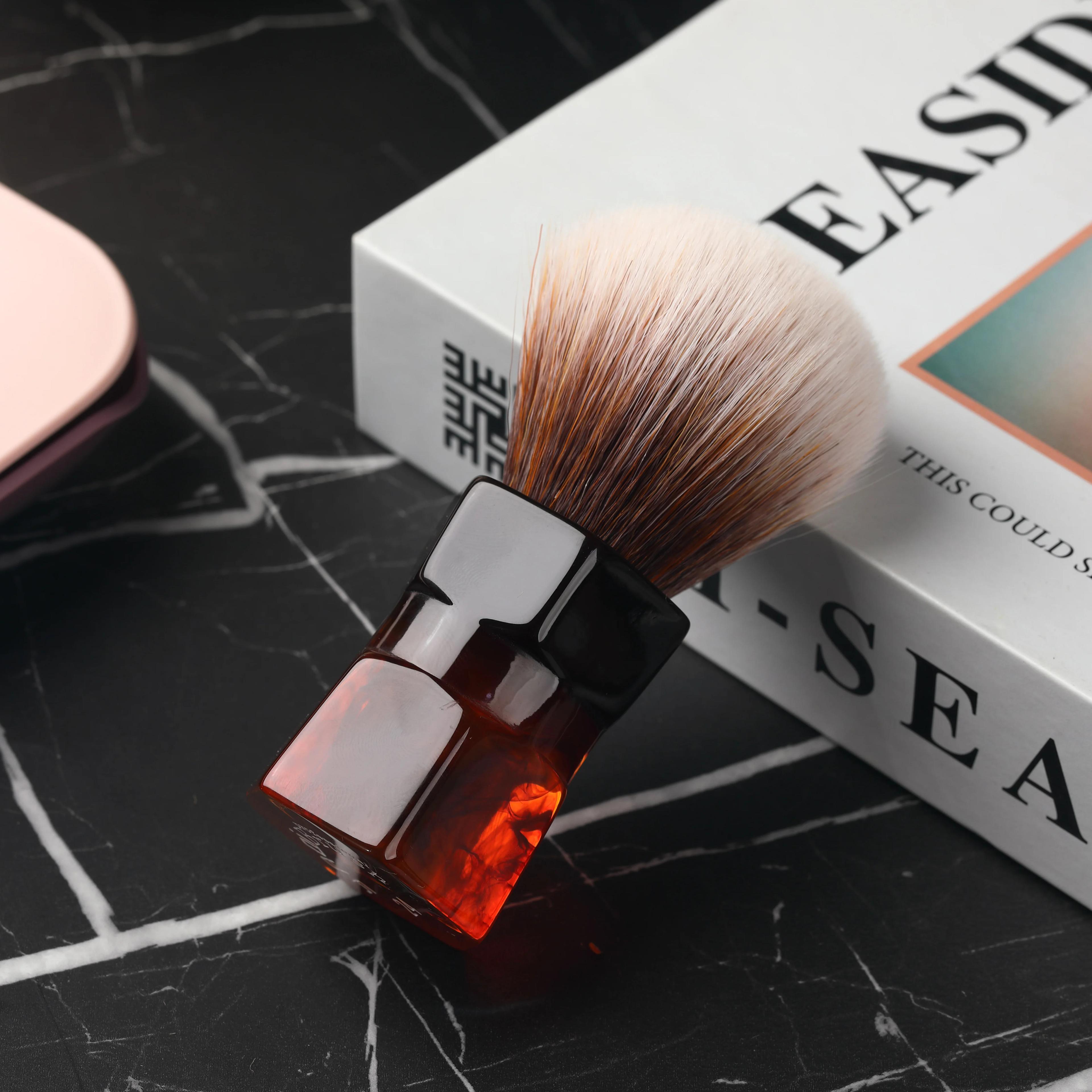 YAQI-Barbe à cheveux synthétiques Moka Express, 24mm, blaireau de rasage pour hommes