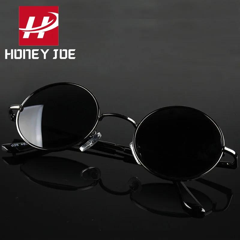 Lunettes de soleil polarisées rondes rétro Vintage pour hommes et femmes, monture métallique en alli