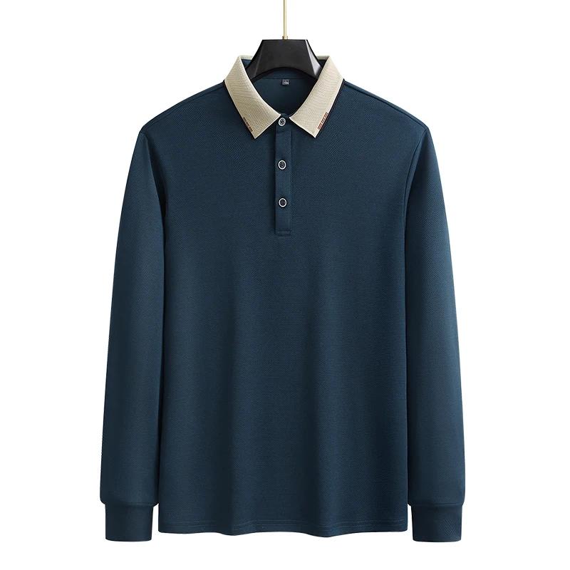 Grande taille 7XL 8XL 9XL automne à manches longues affaires Polo hommes respirant décontracté gymna