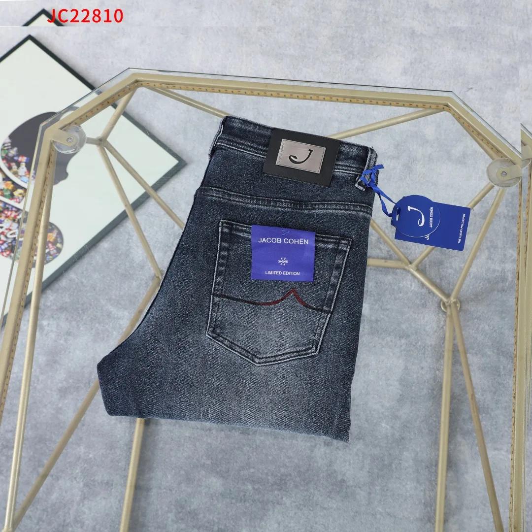 OECHSLI jean épais coton hommes 2025 automne hiver nouvelle broderie chaud haute qualité mode droite