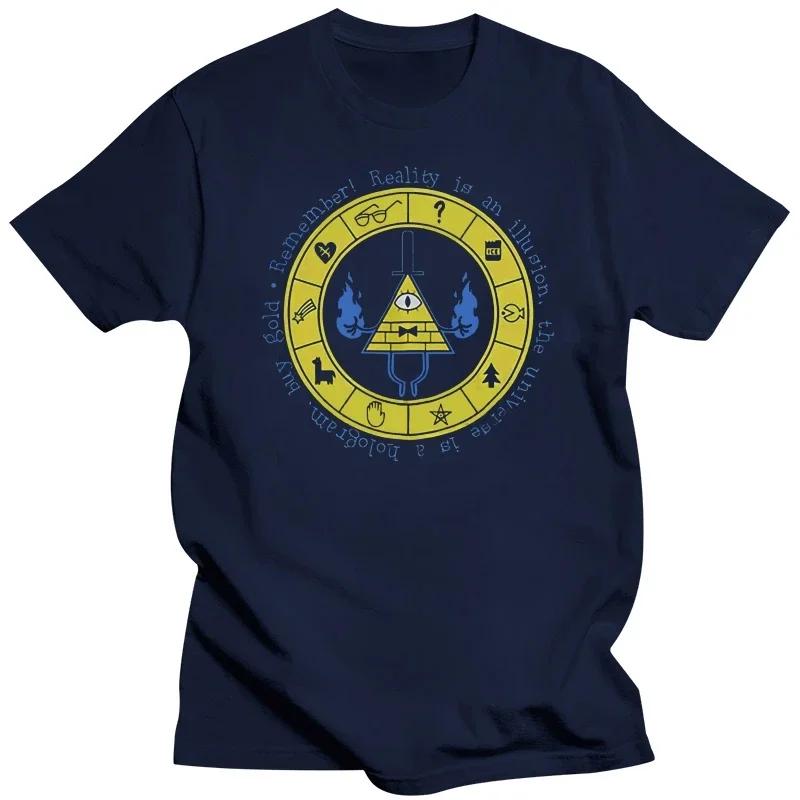 Neu Gravity Fall Bill Cipher Zodiac Wheel Logo T-Shirt S-3XL Cool Tee Shirt