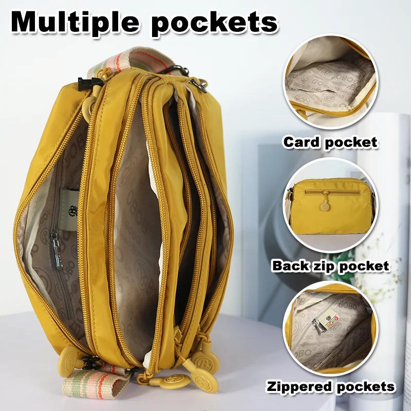 Sac à bandoulière en Nylon Ultra-léger pour femmes, sac léger à large sangle réglable, sacs de luxe 