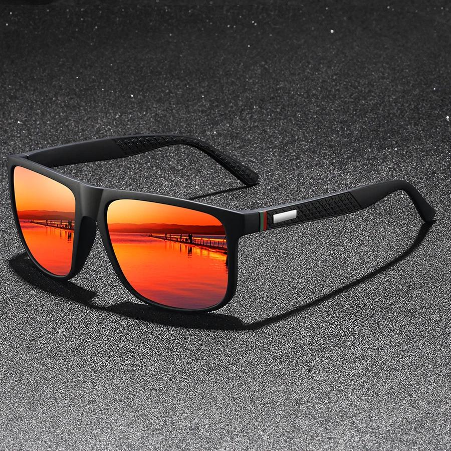 Lunettes de soleil de conduite de plein air tendance, monture carrée populaire, lunettes de soleil c